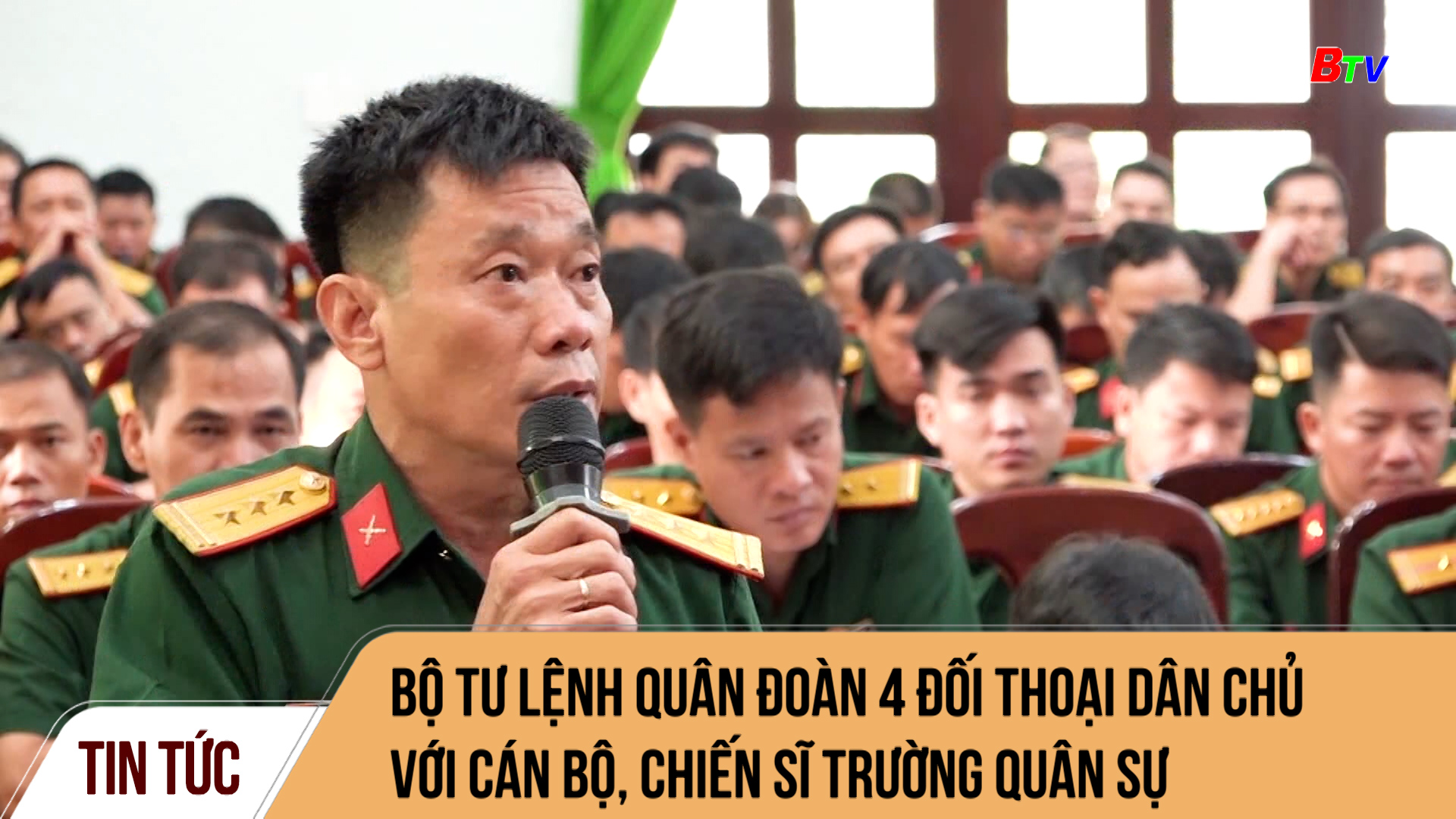 Bộ tư lệnh Quân đoàn 4 đối thoại dân chủ với cán bộ, chiến sĩ Trường Quân sự 